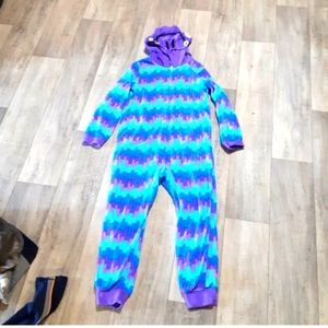 Fort Night Childrens Sleepwear 1pc sz 10/12 Multi color footless Winter Pajamas